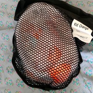 Orange kids full face snorkel mask